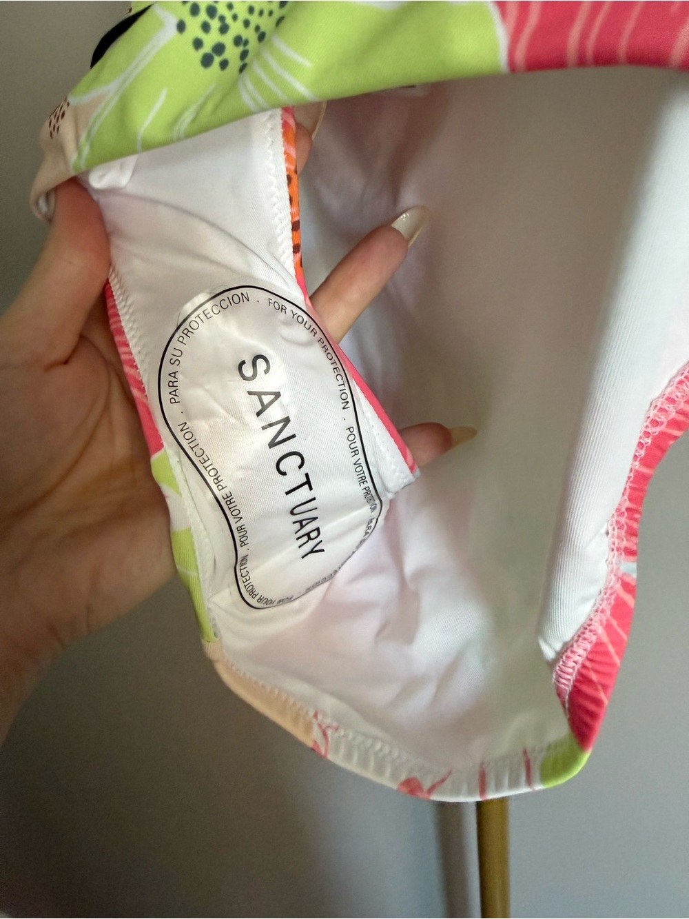 NWT Sanctuary Floral Bikini Bottom – Size L - Picture 4 of 4